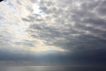 Fototapeta na wymiar sky and clouds over the ocean