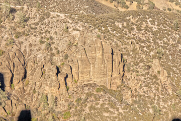 Pinnacles National Park Rock Formations in the Afternoon