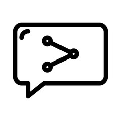 Vector Icons Chat Share Lineal Style. Pixel Perfect and Editable Stroke.