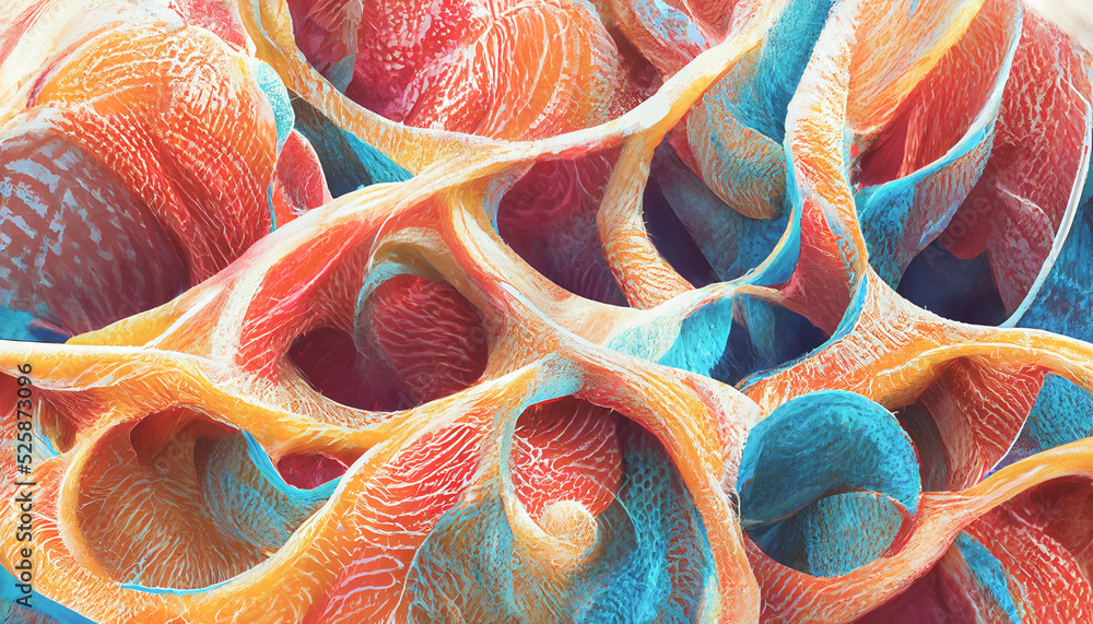 Poster 3d render abstract colorful texture background series design