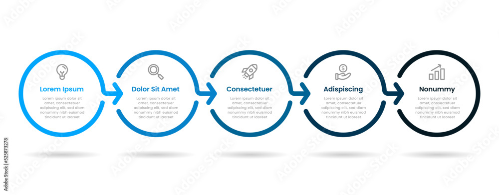 Canvas Prints infographics design with circles shape. for presentation business concept. 6 options, steps or proce