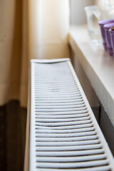 Obraz na płótnie Canvas close up of a heating radiator
