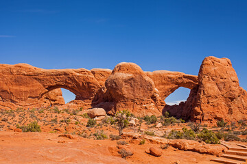 The North and South windows in Arches National Park.