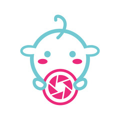 Baby Holding Lemon Logo Design