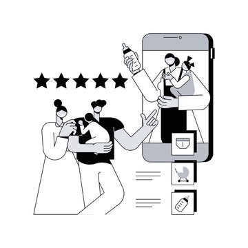 parents with baby and phone app clip art preview