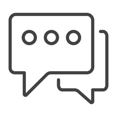Chat Thin Line Icon. Outline Icon. Editable Stroke.