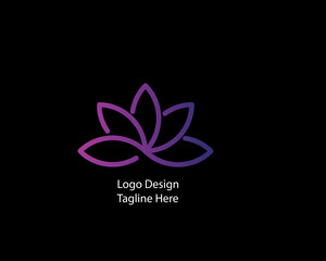 Fototapeta premium Abstract and simple design logo concept minimalist logo with gradient colors. modern ideas logo for company and personal use vector file