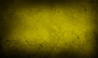 Yellow textured concrete wall background. Dark edges