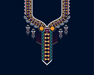 Geometric oriental pattern ethnic traditional flower necklace embroidery designs for women fashion backgrounds, wallpapers, clothes and wraps.