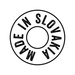 Made in Slovakia text emblem stamp, concept background
