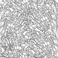 Abstract seamless doodle pattern