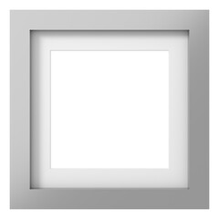 Modern frame. 3D square shape frame. 3D decoration.