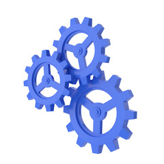 3D gear. Setting icon. Maintenance element.