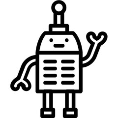 Game Robot Vector Icon