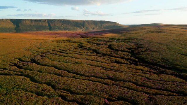 Amazing landscape at Snake Pass in the Peak District National Park - drone photography