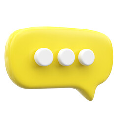 3D live chat icon. Message icon. 3D element.