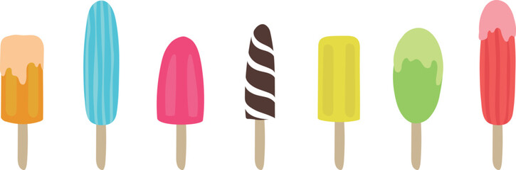 Hand Drawn Ice Cream Vector Drawing on white background. Summer Illustration Sweet Fast Food.
