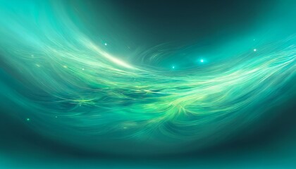 Green turquoise background. Abstract lighting effect.