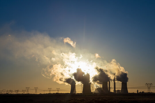 Lethabo Coal Power Station at sunrise
