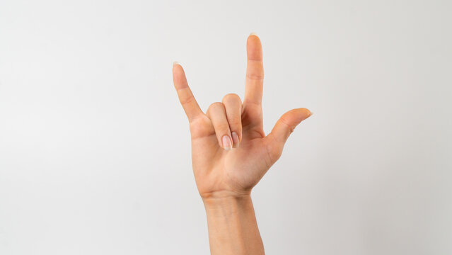sign language of the deaf and dumb, phrase - i love you
