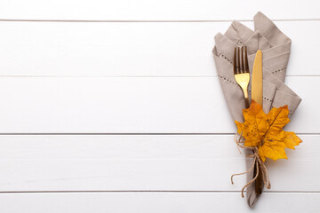 Autumn table setting