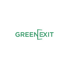 Emergency Exit Door Logo Simple Green Vector Icon for Modern Architectural & Business Branding