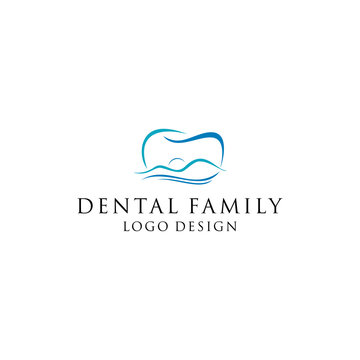 Mountain summit dental logo vector idea.southern mountain vector template