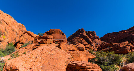 Rock Formation in The Aztec Sandstone of the Calico Hills, Red Rock Canyon NCA, Las Vegas, Nevada, USA