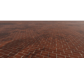 Brick Foreground Floor with Perspective, Transparent Background PNG
