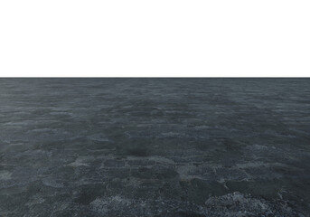 Concrete Foreground Floor with Perspective, Transparent Background PNG
