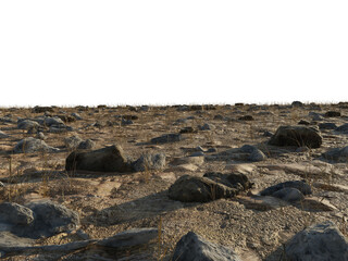 Rocky Foreground Floor with Perspective, Transparent Background PNG
