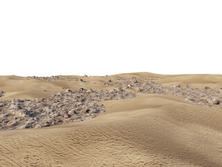 Sandy Foreground Floor with Perspective, Transparent Background PNG
