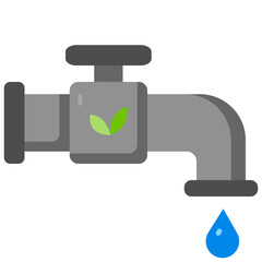 water tap flat icon