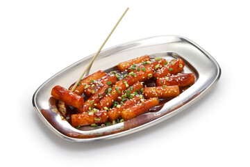 tteokbokki, Korean stick rice cake in spicy gochujang sauce