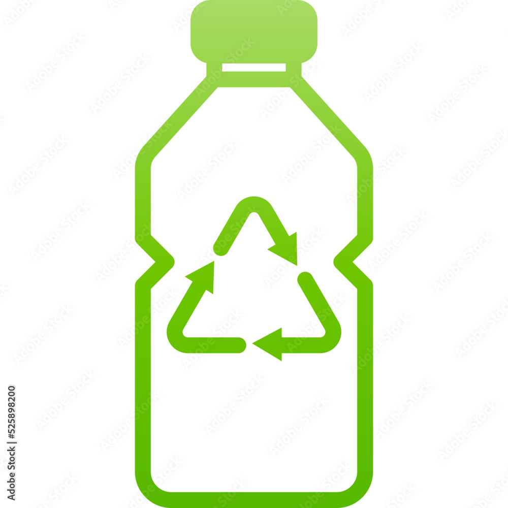 Poster plastic bottle gradient icon