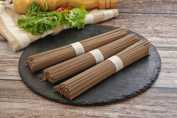 Raw soba noodles - Asian cuisine