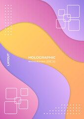 Colorful background pattern. Abstract shape composition with trendy gradient.
