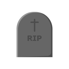 Fototapeta premium Cartoon Gravestone. RIP. Halloween illustration