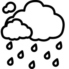 raining line icon