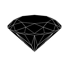Simple and unique diamond on 3D vector with cutting image graphic icon logo design abstract concept vector stock. Can be used as symbol to beauty or jewellery eps format