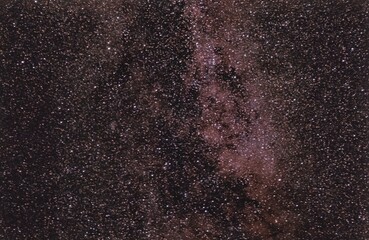 starry night sky over the Alpine region. night sky from a photographic expedition