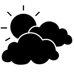 cloudy solid icon