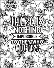 Motivational quotes coloring pages design