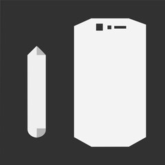 illustration of a smartphone and a digitized pen