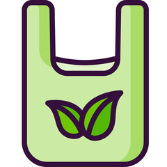 eco bag line icon