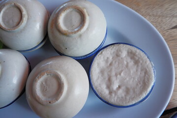 Thai Coconut Milk Custard,Thai food.