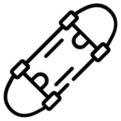 A handy linear icon of skateboard