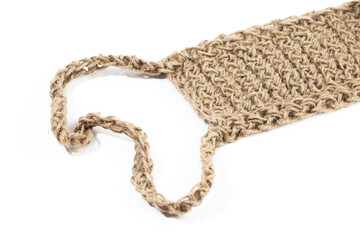 Fototapeta premium natural washcloth isolated on white background