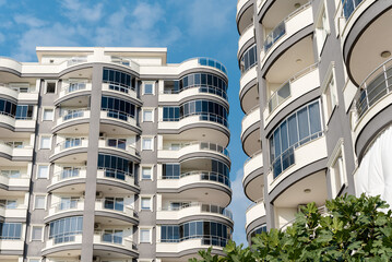 Modern apartment complex. Residential real estate in Turkey.
