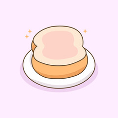 Hand Drawn Delicious Bread For Breakfast